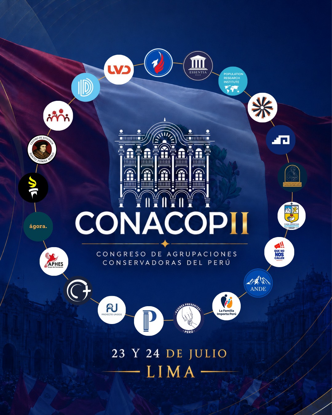CONACOP II — Congreso de Agrupaciones Conservadoras del Perú, 23 y 24 de julio, Lima